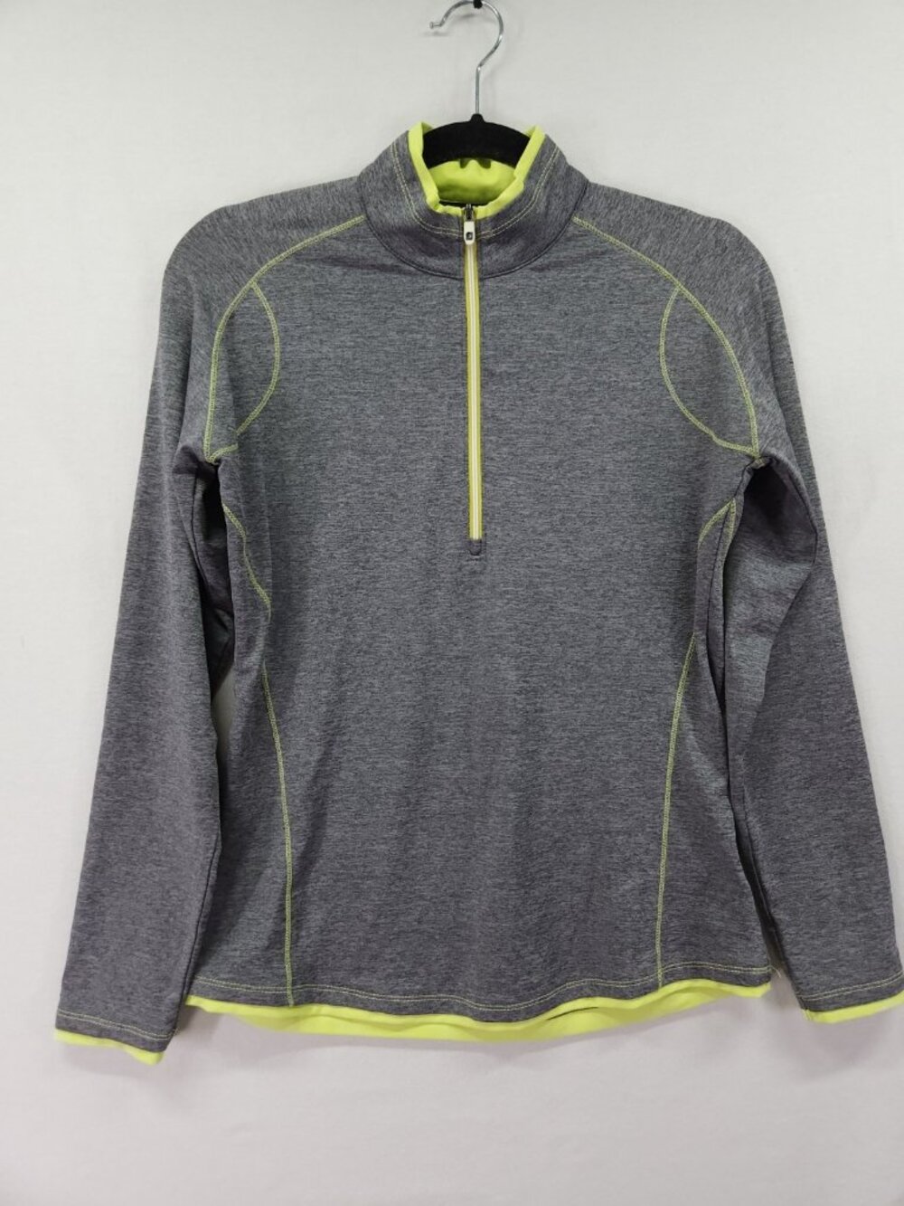 FootJoy Womens Size Small Gray 1/4 Zip Pullover Golf Shirt Long Sleeve